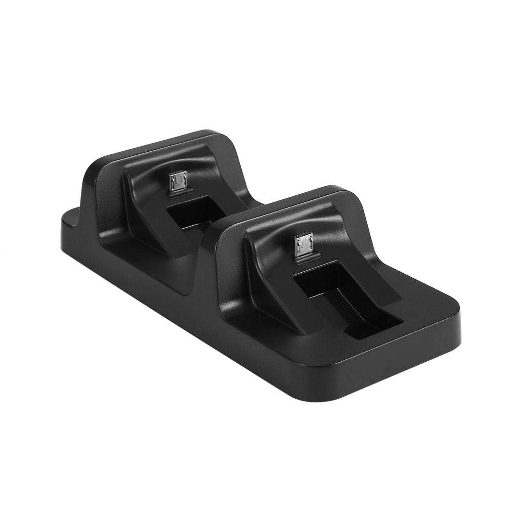 Praktisk dobbelt USB-opladningsstation til PS4-controller Sort Praktisk dobbelt USB-opladningsstation til PS4-controller Sort